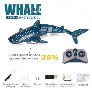 Remote Control Shark 2.4G Remote Control Fish Children's Toys Summer Water Toys - Image 8