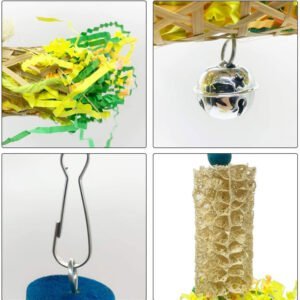 Parrot Gnawing Toy Bird Supplies Rattan Ball Drawing Paper Scraps - Image 2