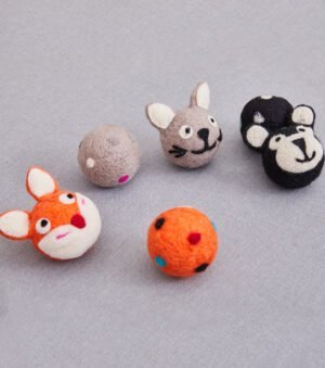 Colorful Felt Stretch Ball Cat Toy Ball Pet Toy With Small Bell Sound Play Cat Toys Creative Interactive Cat Dog Chew Toy - Image 4
