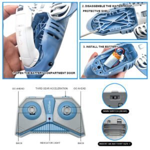 Remote Control Shark 2.4G Remote Control Fish Children's Toys Summer Water Toys - Image 5