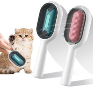 Cat Hair Brush With Water, Sticky Brush For Cats, 4 In-1 Cat Grooming Brush Creative Update Cat Dog Grooming Comb With Water Tank Double-Sided Hair Removal Brush Kitten Pet Supplies Accessories - Image 5