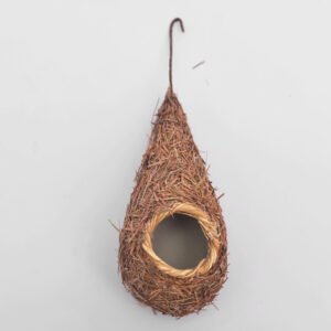 Bird's Nest Bird's Nest Small Bird Supplies Bird Cage Straw Outdoor - Image 3