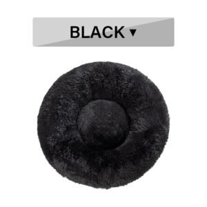 Fluffy Donut Dog Bed  Warm Soft Long Plush Pet Cushion Dog House Cat  Bed Washable Pet Sofa Mat Calming Samll Large Dog Beds - Image 5