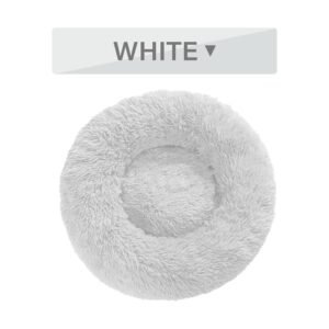 Fluffy Donut Dog Bed  Warm Soft Long Plush Pet Cushion Dog House Cat  Bed Washable Pet Sofa Mat Calming Samll Large Dog Beds - Image 4