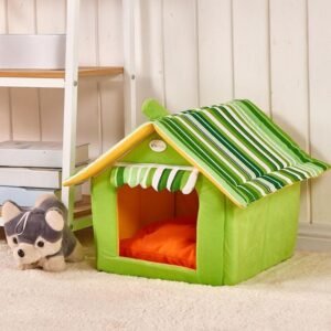 New Fashion Striped Removable Cover Mat Dog House Dog Beds For Small Medium Dogs Pet Products House Pet Beds for Cat - Image 3