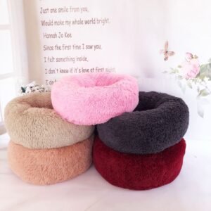 Dog Beds For Small Dogs Round Plush Cat Litter Kennel Pet Nest Mat Puppy Beds - Image 5