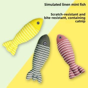 Pet Mint Fish Toy - Three Colors Are Randomly Issued, Shovel Officials Must Enter, Pet Mint Fish Toys, Suitable For Cats Of All Ages - Image 5