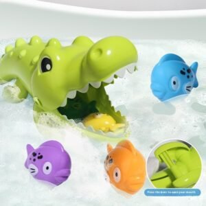 Children's Bathroom Bath And Water Toys Large Crocodile Eating Small Fish - Image 5