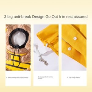 Little Bee Design Cat Dog Carrier Bags Portable Breathable Bag Soft Pet Carriers With Safety Zippers Outgoing Travel Pets Handbag - Image 8