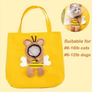 Little Bee Design Cat Dog Carrier Bags Portable Breathable Bag Soft Pet Carriers With Safety Zippers Outgoing Travel Pets Handbag - Image 10