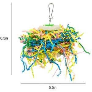 Parrot Gnawing Toy Bird Supplies Rattan Ball Drawing Paper Scraps - Image 4