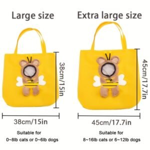 Little Bee Design Cat Dog Carrier Bags Portable Breathable Bag Soft Pet Carriers With Safety Zippers Outgoing Travel Pets Handbag - Image 2