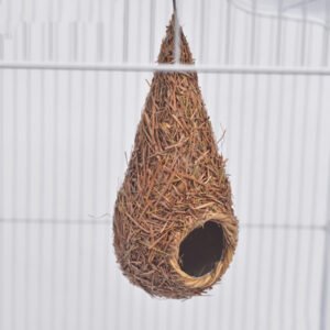 Bird's Nest Bird's Nest Small Bird Supplies Bird Cage Straw Outdoor - Image 4