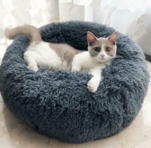 Dog Beds For Small Dogs Round Plush Cat Litter Kennel Pet Nest Mat Puppy Beds - Image 4