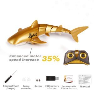 Remote Control Shark 2.4G Remote Control Fish Children's Toys Summer Water Toys - Image 7