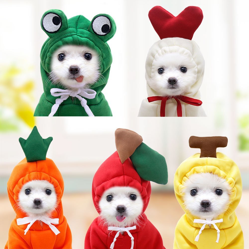 Cute Fruit Dog Clothes For Small Dogs Hoodies Winter Warm Fleece Pet Clothing Puppy Cat Costume Coat For French Chihuahua Outfit - Image 5