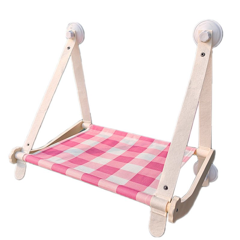 Durable Wooden Cats Hammock Pet Mat Comfortable Sun Seat Cats Beds Cat Climbing Frame Pets Accessories Cat Window Hammock Mats - Image 5