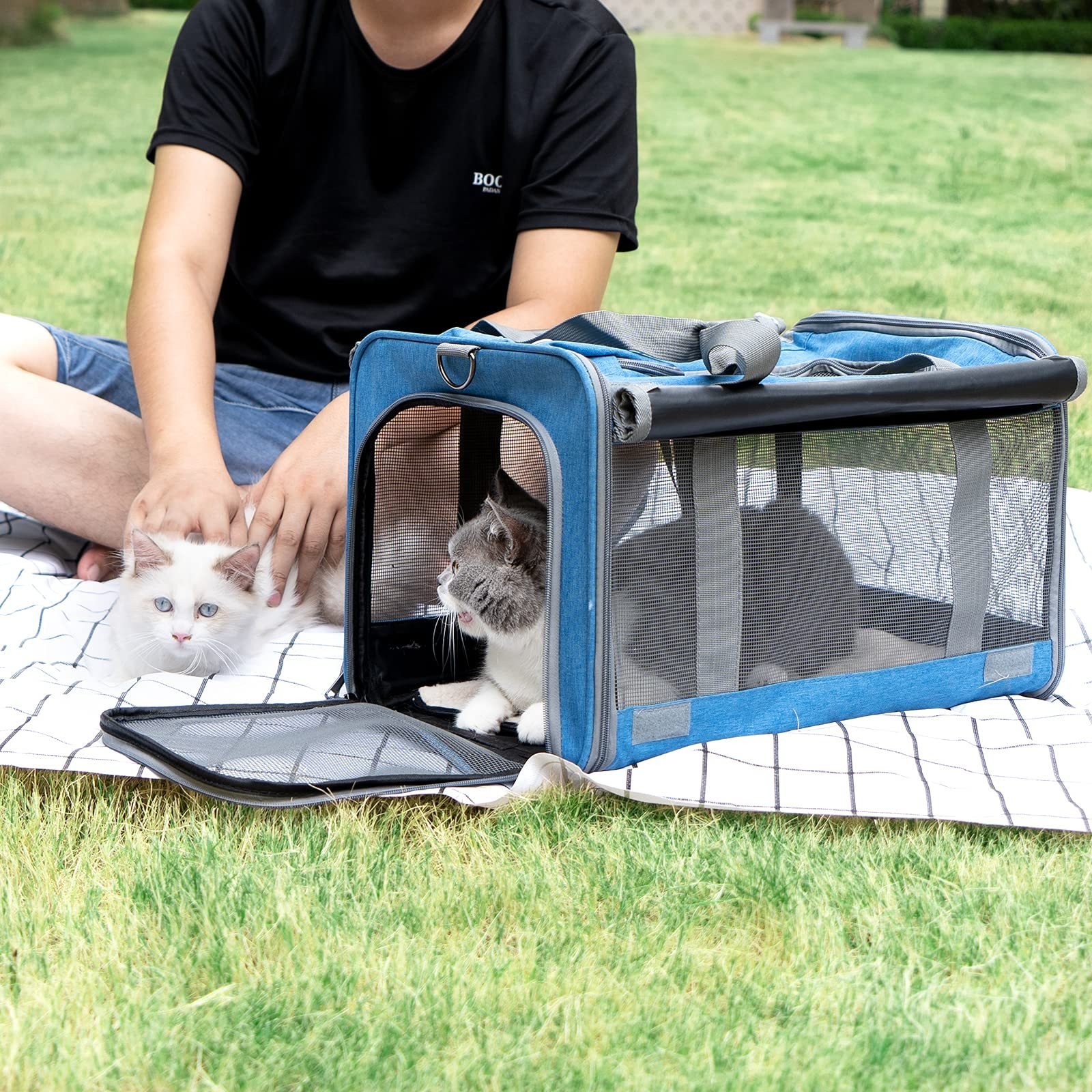Pet Carrier For Large And Medium Cats, Soft-Sided Pet Carrier For Big Medium Cats And Puppy, Dog Carriers Cat Carriers Pet Privacy Protection Travel Carriers - Image 7
