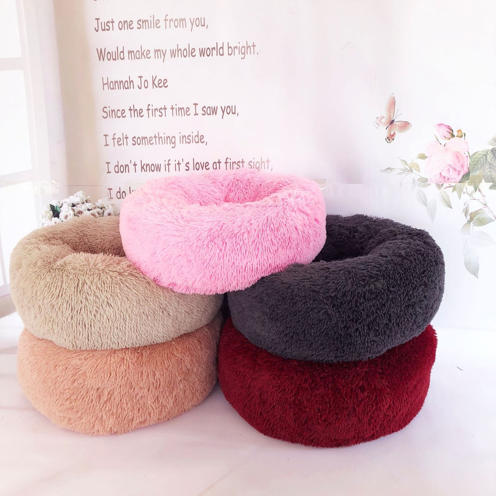 Dog Beds For Small Dogs Round Plush Cat Litter Kennel Pet Nest Mat Puppy Beds - Image 5