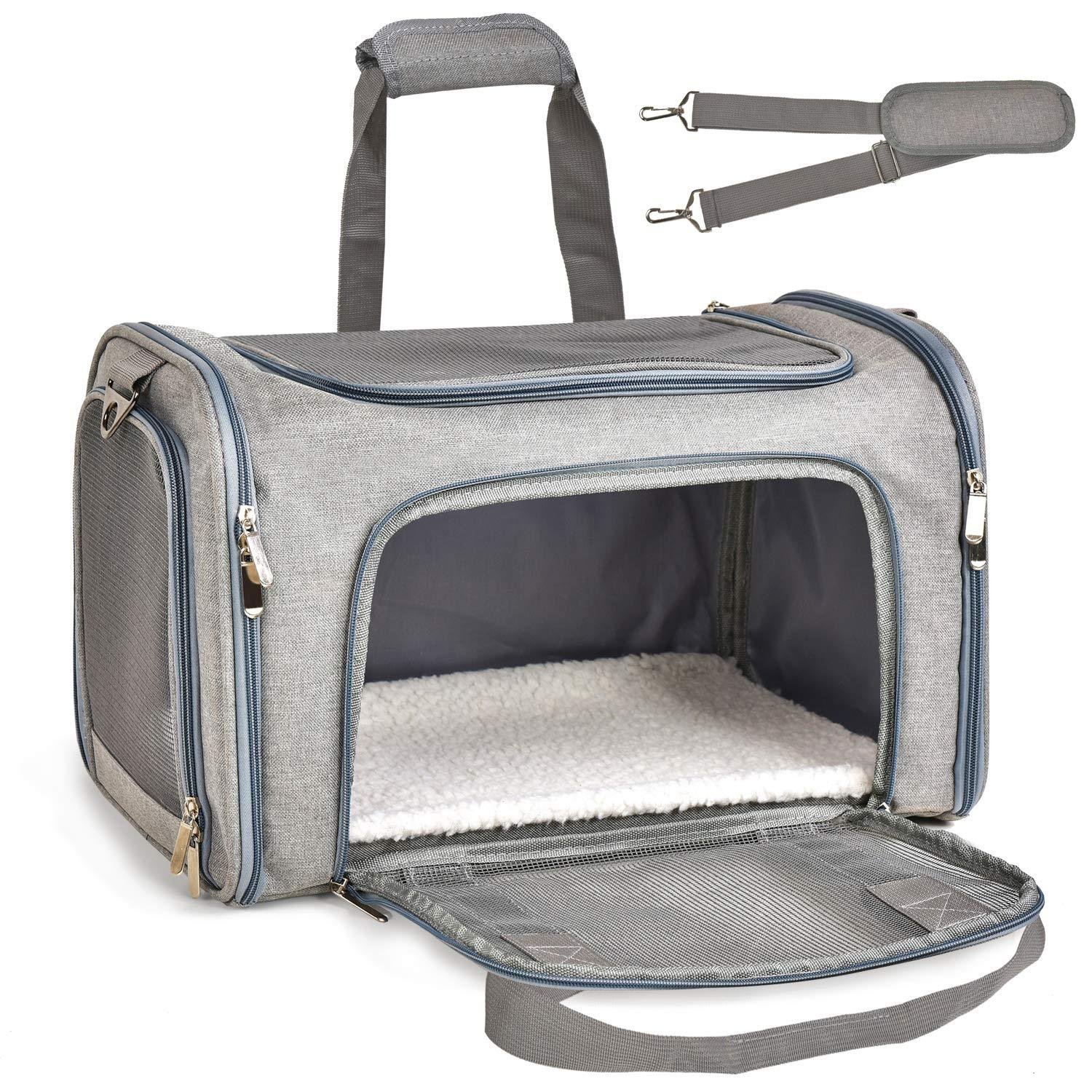 Cat Carriers Dog Carrier Pet Carrier For Small Medium Cats Dogs Puppies, TSA Airline Approved Small Dog Carrier Soft Sided, Collapsible Waterproof Travel Puppy Carrier - Image 9
