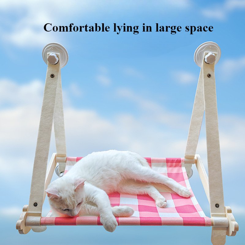 Durable Wooden Cats Hammock Pet Mat Comfortable Sun Seat Cats Beds Cat Climbing Frame Pets Accessories Cat Window Hammock Mats - Image 9