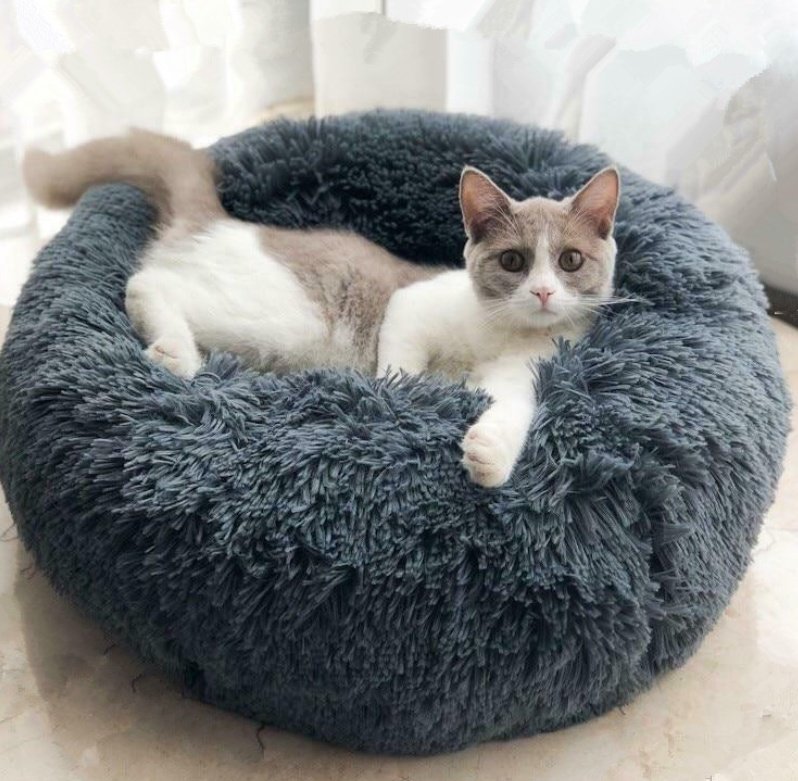 Dog Beds For Small Dogs Round Plush Cat Litter Kennel Pet Nest Mat Puppy Beds - Image 4