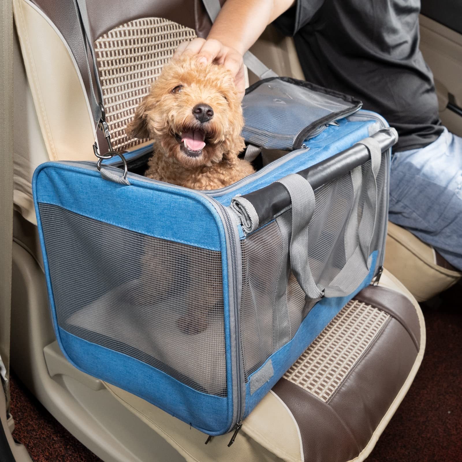 Pet Carrier For Large And Medium Cats, Soft-Sided Pet Carrier For Big Medium Cats And Puppy, Dog Carriers Cat Carriers Pet Privacy Protection Travel Carriers - Image 8