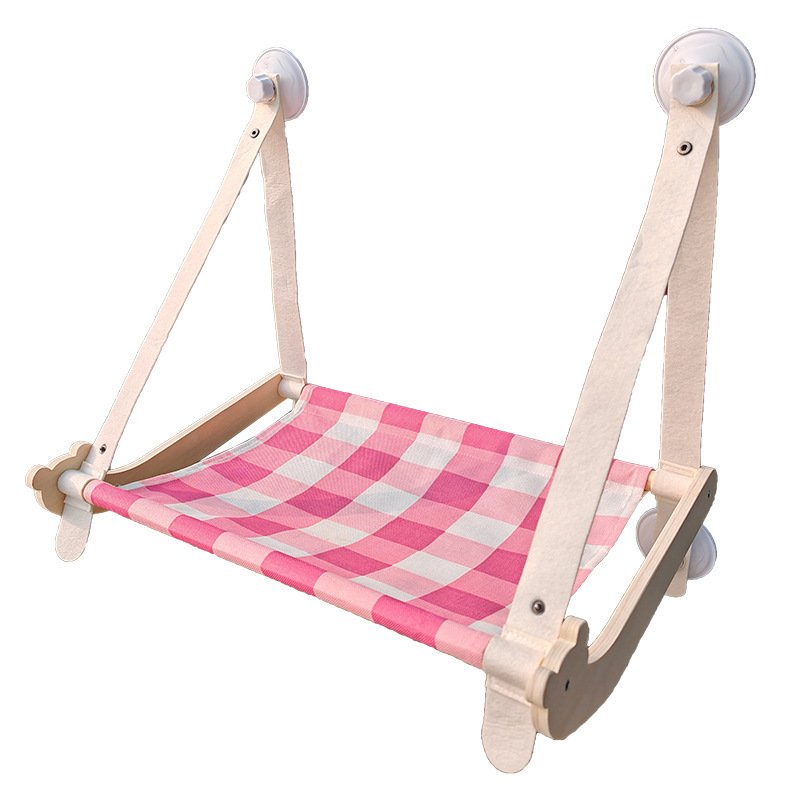 Durable Wooden Cats Hammock Pet Mat Comfortable Sun Seat Cats Beds Cat Climbing Frame Pets Accessories Cat Window Hammock Mats - Image 3