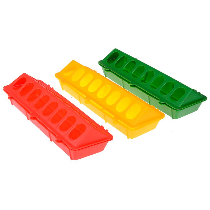 Bird Food Box Pigeon Supplies Long Trough Thickened Kettle Chicken Feeder - Image 5